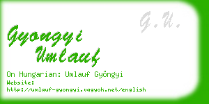 gyongyi umlauf business card